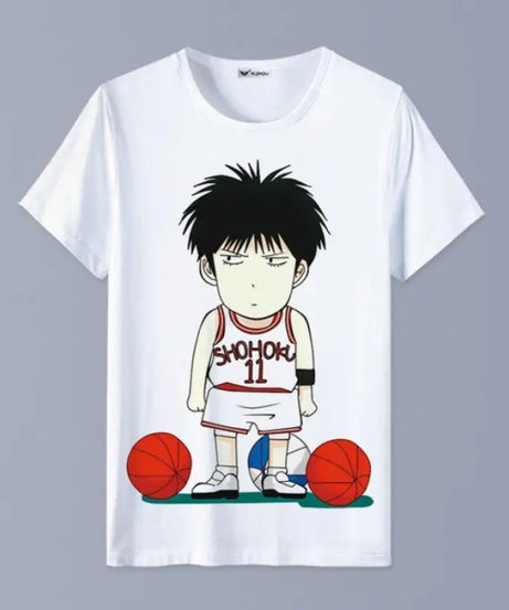 Slam Dunk T-shirt Sakuragi Hanamichi Akagi Haruko Rukawa Kaede Mitsui Hisashi Ryota anime basketball short-sleeved clothes gift
