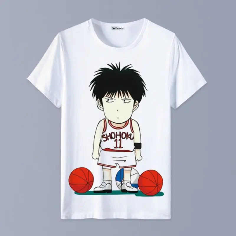 Slam Dunk T-shirt Sakuragi Hanamichi Akagi Haruko Rukawa Kaede Mitsui Hisashi Ryota anime basketball short-sleeved clothes gift