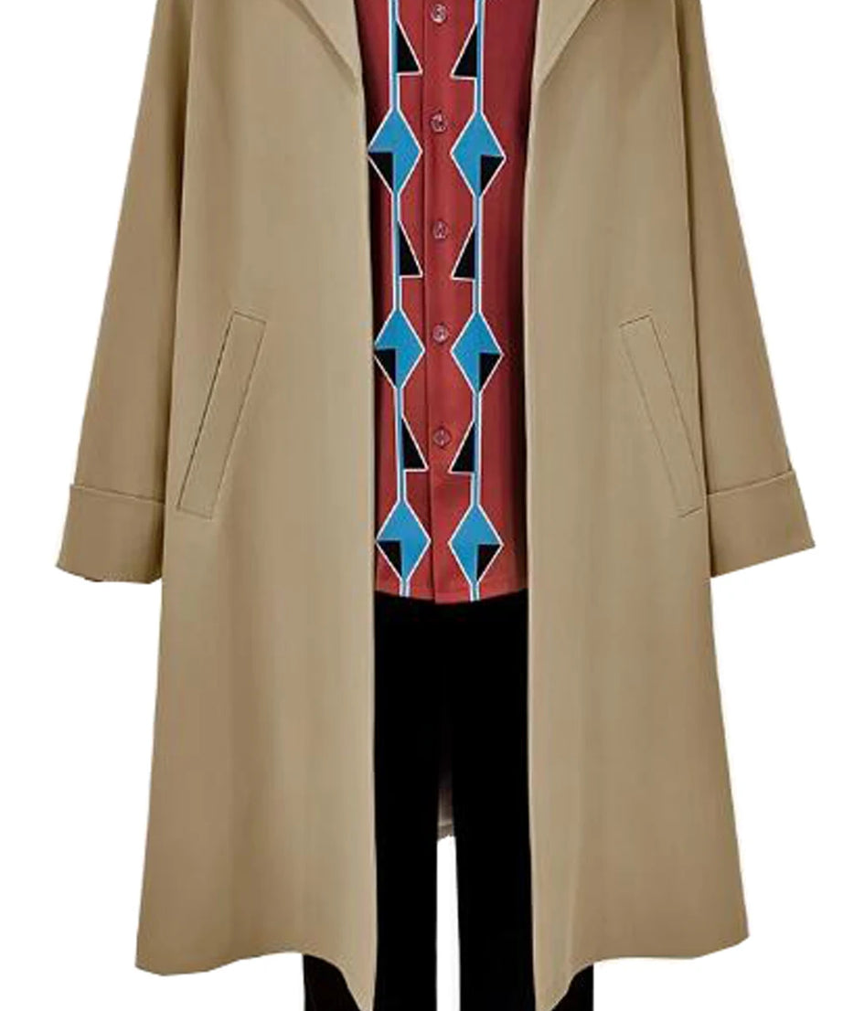 Anime Men’s Nagumo Yoichi Cosplay Costume – Sakamoto Days Cloak, Shirt, Pants Uniform Set for Halloween & Christmas