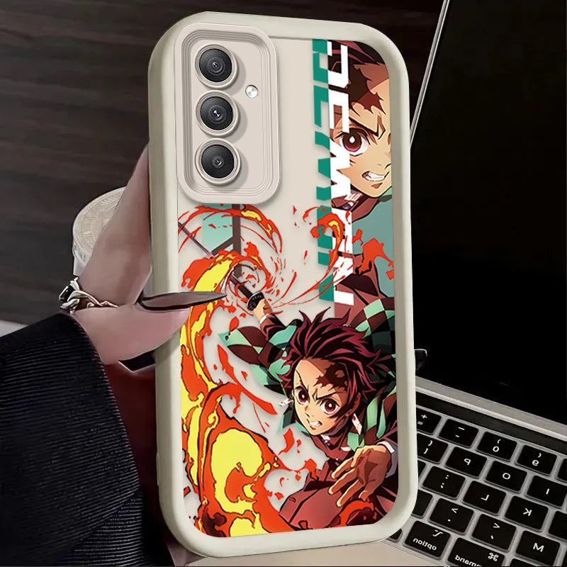 Anime Demon Slayer Phone Case For Samsung Galaxy A14 A15 S21 S22 S23 S24 FE Plus Ultra A25 A35 A52 A53 A54 A55 5G Cover