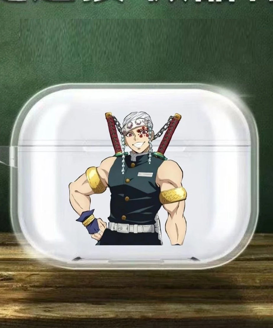 Anime Demon S-Slayer Cool Case Soft silicone TPU Case For AirPods4 Pro 1 2 3 Clear Transparent Bluetooth Earphone Case