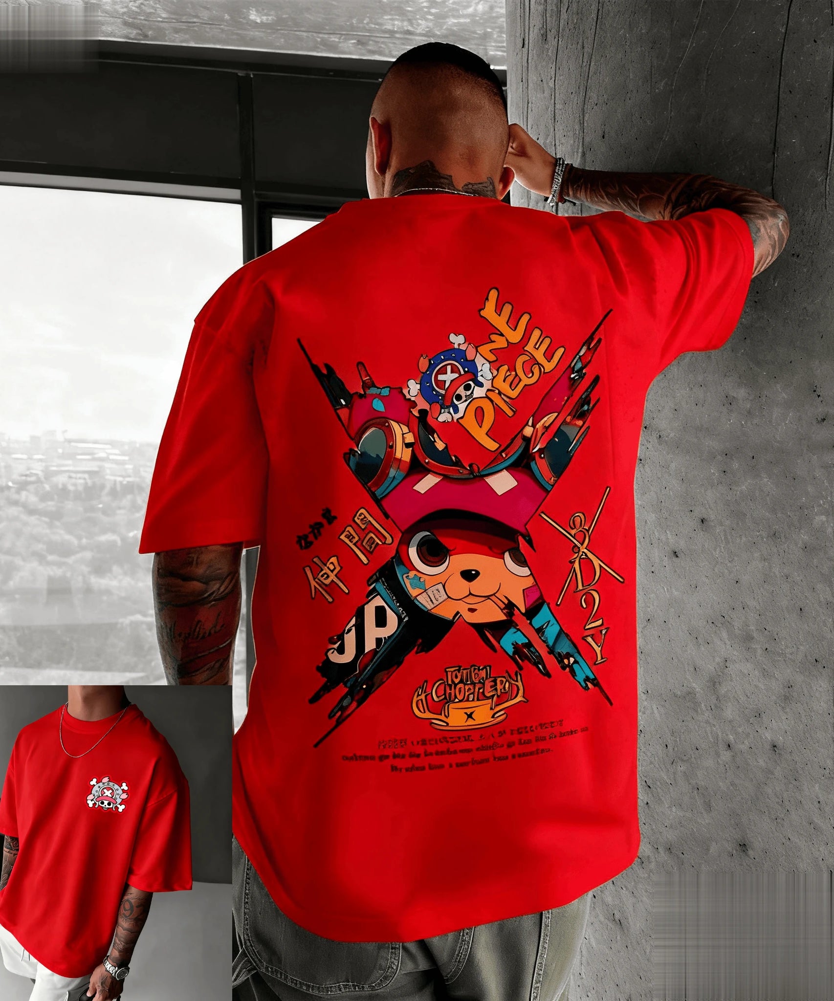 New One Piece Chopper Anime T Shirt Men Women Cotton Short Sleeve Tee Summer Cartoon Graphic Streetwear Casual Top Oversized Y2k