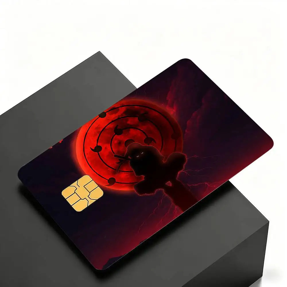 Uchiha Itachi Anime Credit Card Sticker & Bus Pass Skin – 4PCS Waterproof Decal Set 8