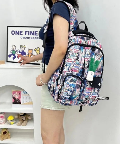 Hatsune Miku New Bag Junior High Student Large Capacity High School Student Girls Middle School Backpack Holiday Gift