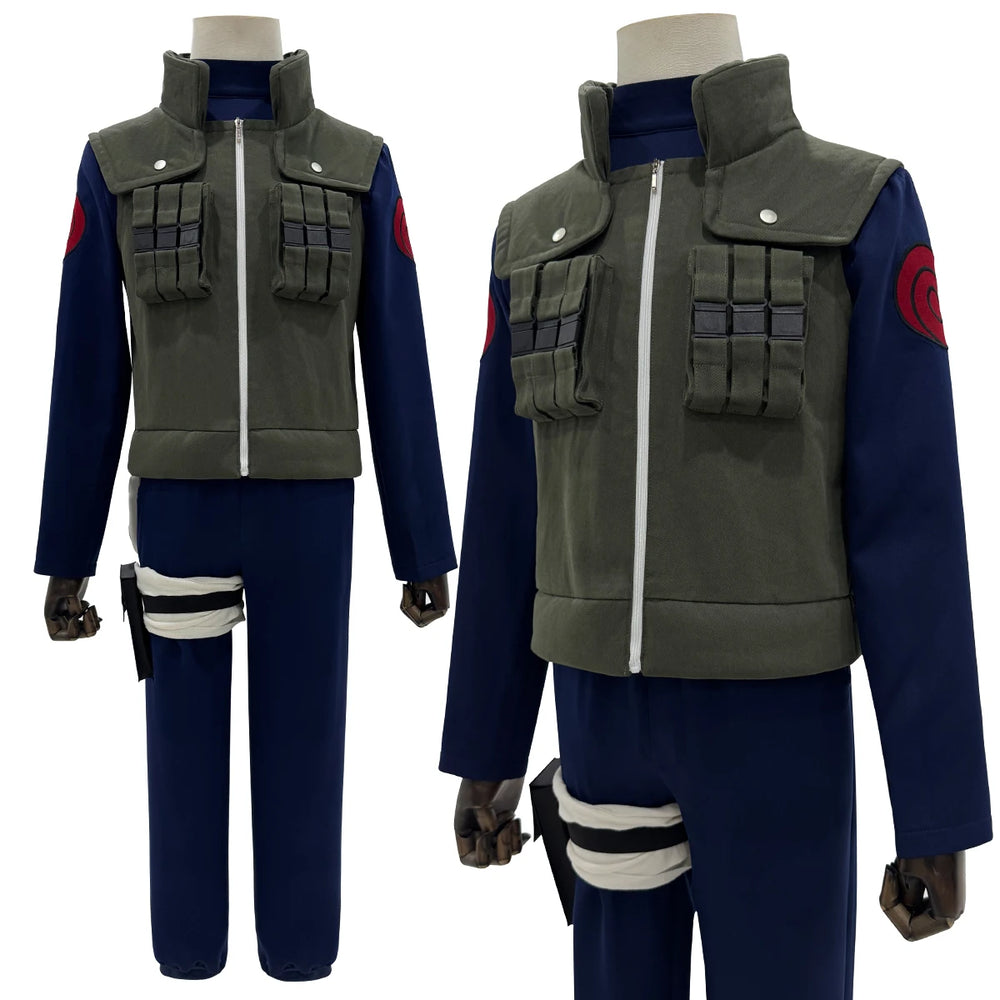 Anime Kakashi Hatake Cosplay Costume – Vest, T-Shirt, Pants & Pouch Set