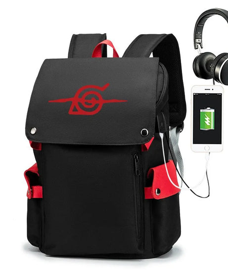 Naruto Anime Laptop Backpack – Large Capacity Travel & School Bag