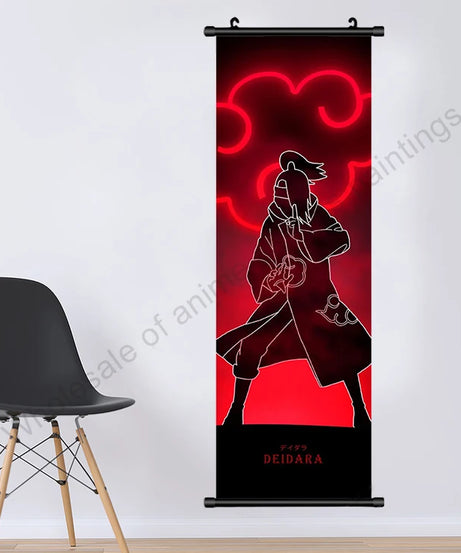 Naruto Villains Wall Scroll – Akatsuki Zetsu, Obito & Pain Canvas Poster