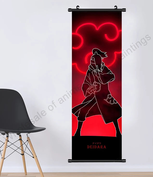 Naruto Villains Wall Scroll – Akatsuki Zetsu, Obito & Pain Canvas Poster