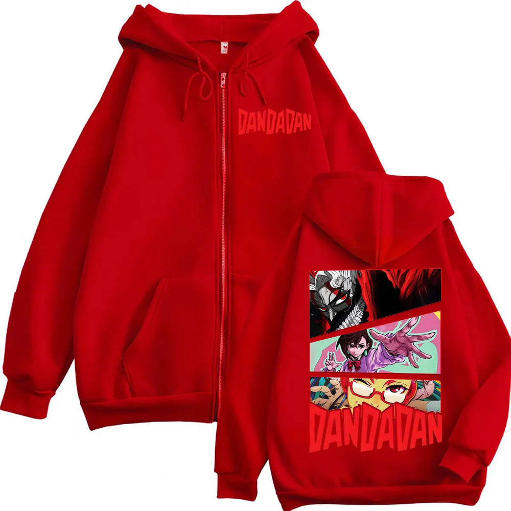 Dandadan Zip-Up Hoodie — Oversized Anime Pullover 6