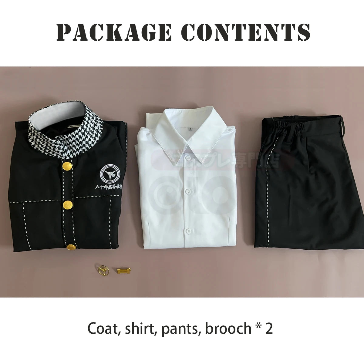 P4 Game Yu Narukami Cosplay Costume Wig School Uniform Embroidery Plaid Collar Suit Pants White Shirt Daily Wear
