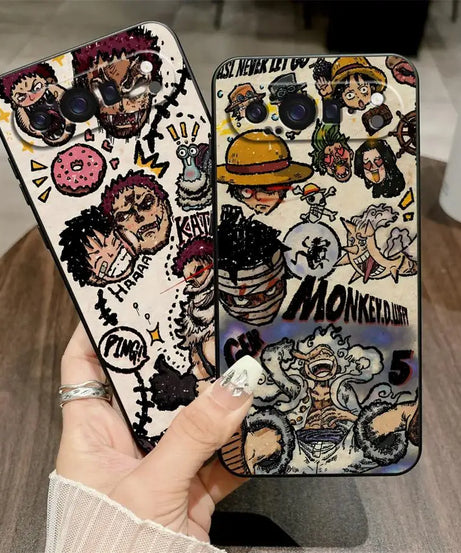 O-One P-Pieces Anime Case for Google Pixel 8a 7 Pro 9 Pro XL 6a 9a 8 Pro 6 Pro 7a Soft Cover