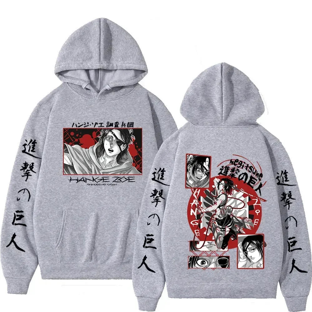 Attack on Titan Hange Zoe Graphic Hoodie Unisex Oversized Harajuku Sweatshirt 5