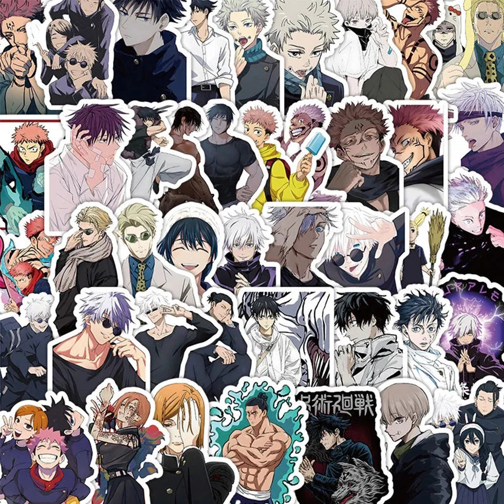 10/30/50/100pcs Japan Anime Jujutsu Kaisen Stickers for Laptop Skateboard Car Motorcycle Waterproof Graffiti Sticker Toy