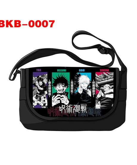 Anime Jujutsu Kaisen Shoulder Gojo Satoru Ryomen Sukuna Handbag Messenger Bag Phone Holder Storage Bags for Travel