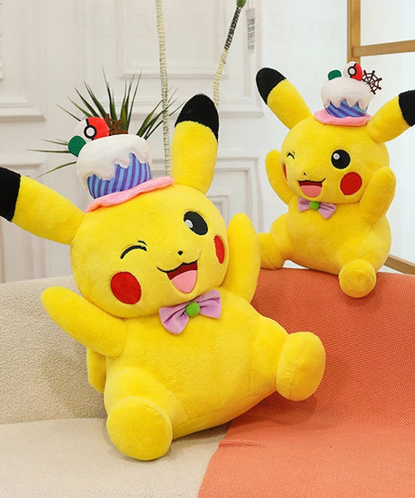 Pokemon Kawaii Pikachu Plush Toy Stuffed Doll Large Pillow for Kids Birthday Xmas Gift Pokemon Cake Plushie Arcade Prize