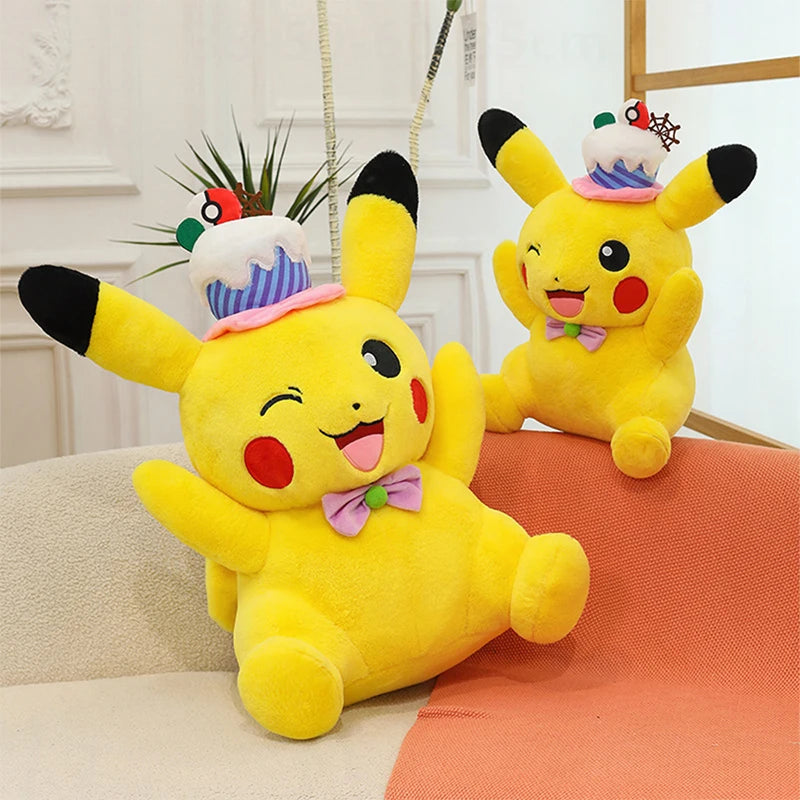 Pokemon Kawaii Pikachu Plush Toy Stuffed Doll Large Pillow for Kids Birthday Xmas Gift Pokemon Cake Plushie Arcade Prize