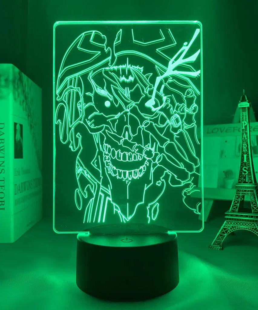 Anime Overlord Acrylic Glowing Stand Albedo Action Figure Led Night Light for Bedroom Decor Gift Nightlight