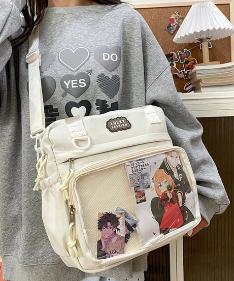 Multifunctional Shoulder Anime Spy × Family Crossbody Bag with Large Capacity for Students To Attend Classes and Tutoring Tote Bag for Girls