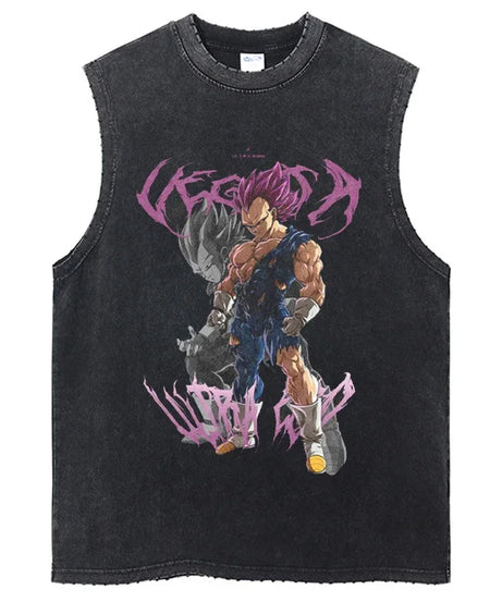 Vintage Dragon Ball Z Oversized Sleeveless Tee – 2024 Harajuku Anime Streetwear