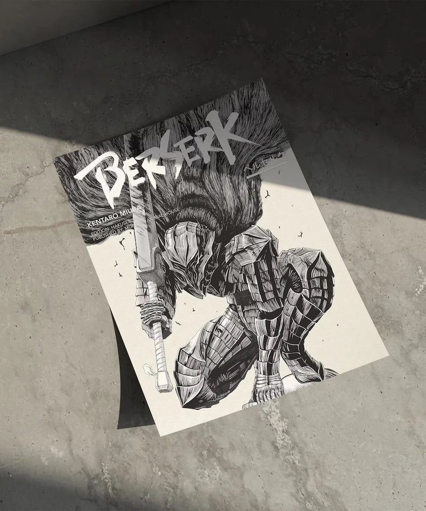 1PC Unframed Manga Posters Canvas Painting Retro Guts Griffith Anime Minimalist Wall Art Prints Home Bedroom Living Room Decor