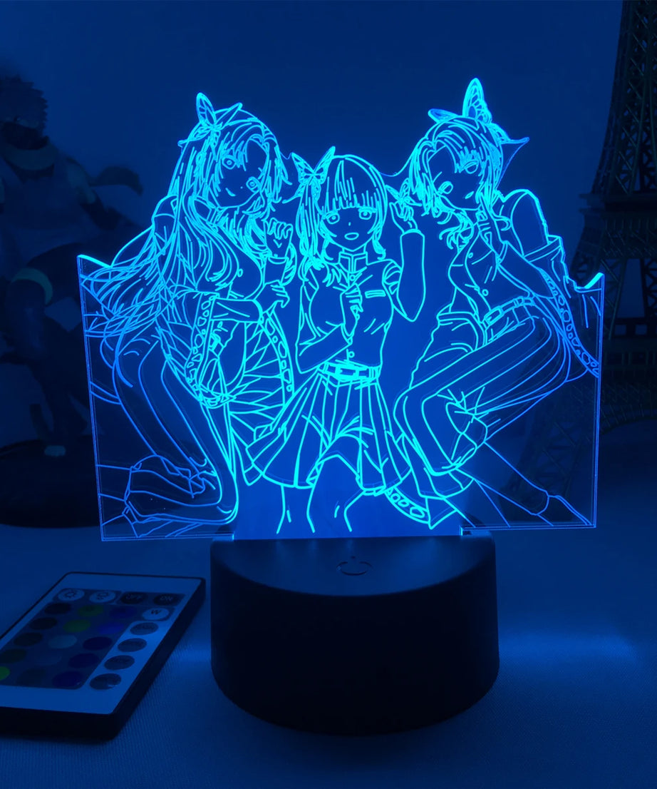 Manga 3d Light Kimetsu No Yaiba for Bedroom Decor Night Light Birthday Gift Table Lamp Anime Demon Slayer Mitsuri Kanroji Figure