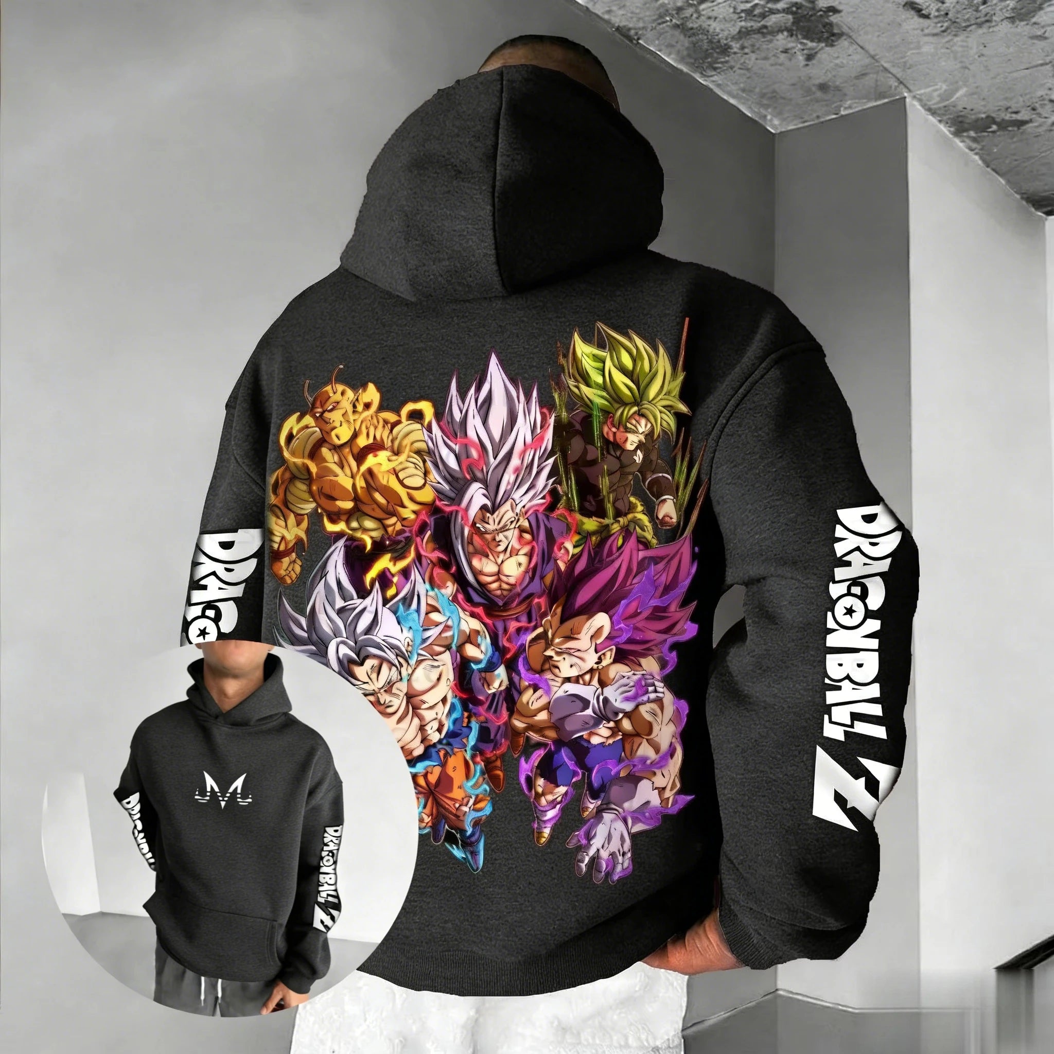 Dragon Ball Men's and Women's Spring/Summer Cotton Hoodie New Anime Printed Trendy Versatile Loose Casual Parent Child Top