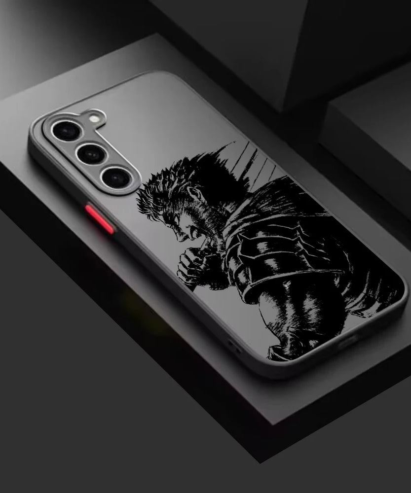 Berserk Anime Frosted Art Case – Samsung Galaxy S24–S8 Plus | Ultra | FE | 5G