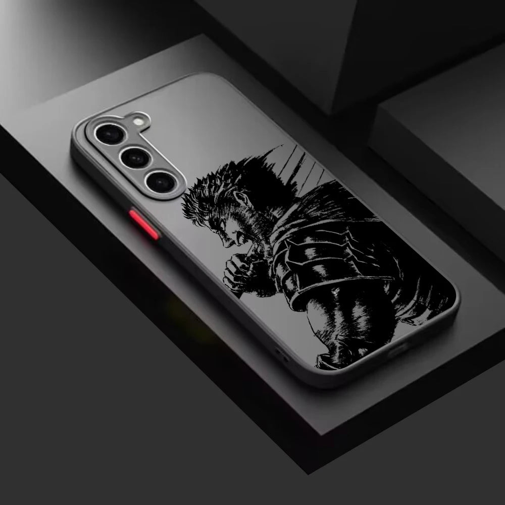 Berserk Anime Frosted Art Case – Samsung Galaxy S24–S8 Plus | Ultra | FE | 5G