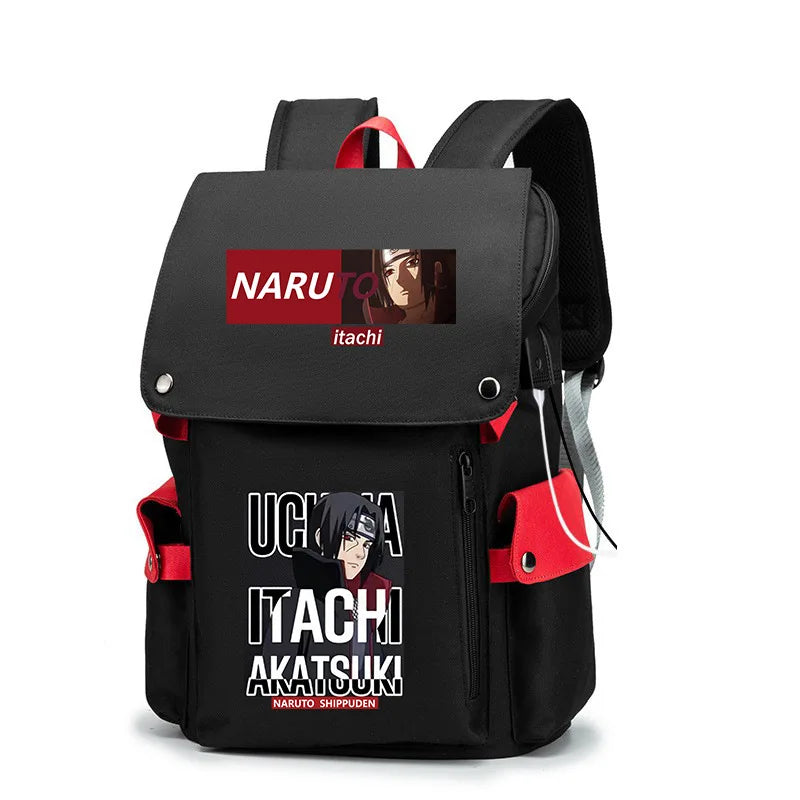 Naruto Anime Laptop Backpack – Large Capacity Travel & School Bag