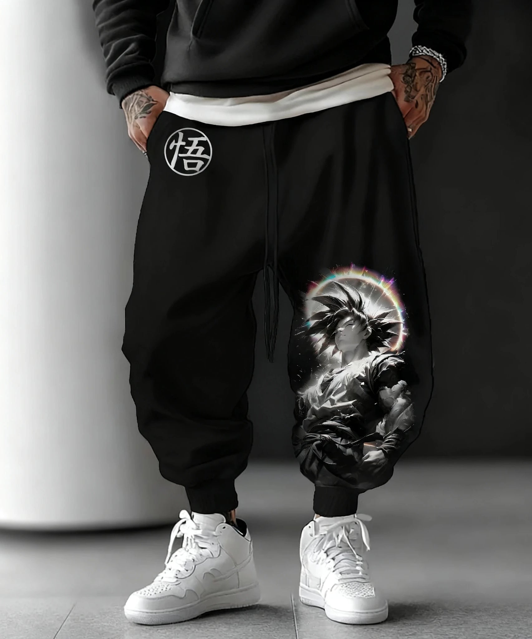 Dragon Ball Anime Sweetpants  Men's Autumn/Winter New Original Color Printed Harajuku Loose Casual Sports Pants