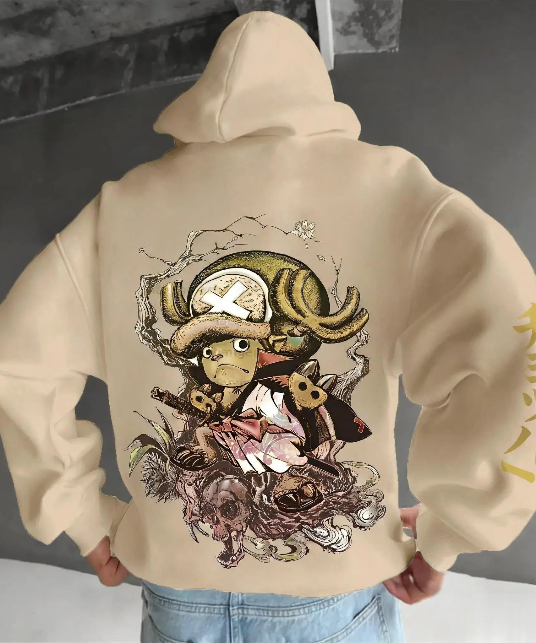 One Piece Chopper Graphic Pullover Hoodie Men Women New Autumn Winter Streetwear Oversized Casual Anime Print Hooded Sweatshirt