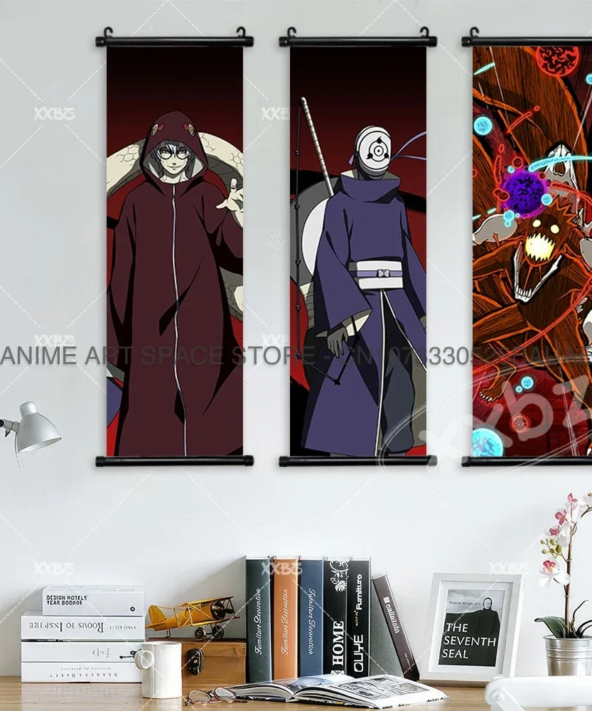 Naruto Characters Wall Scroll Decoration