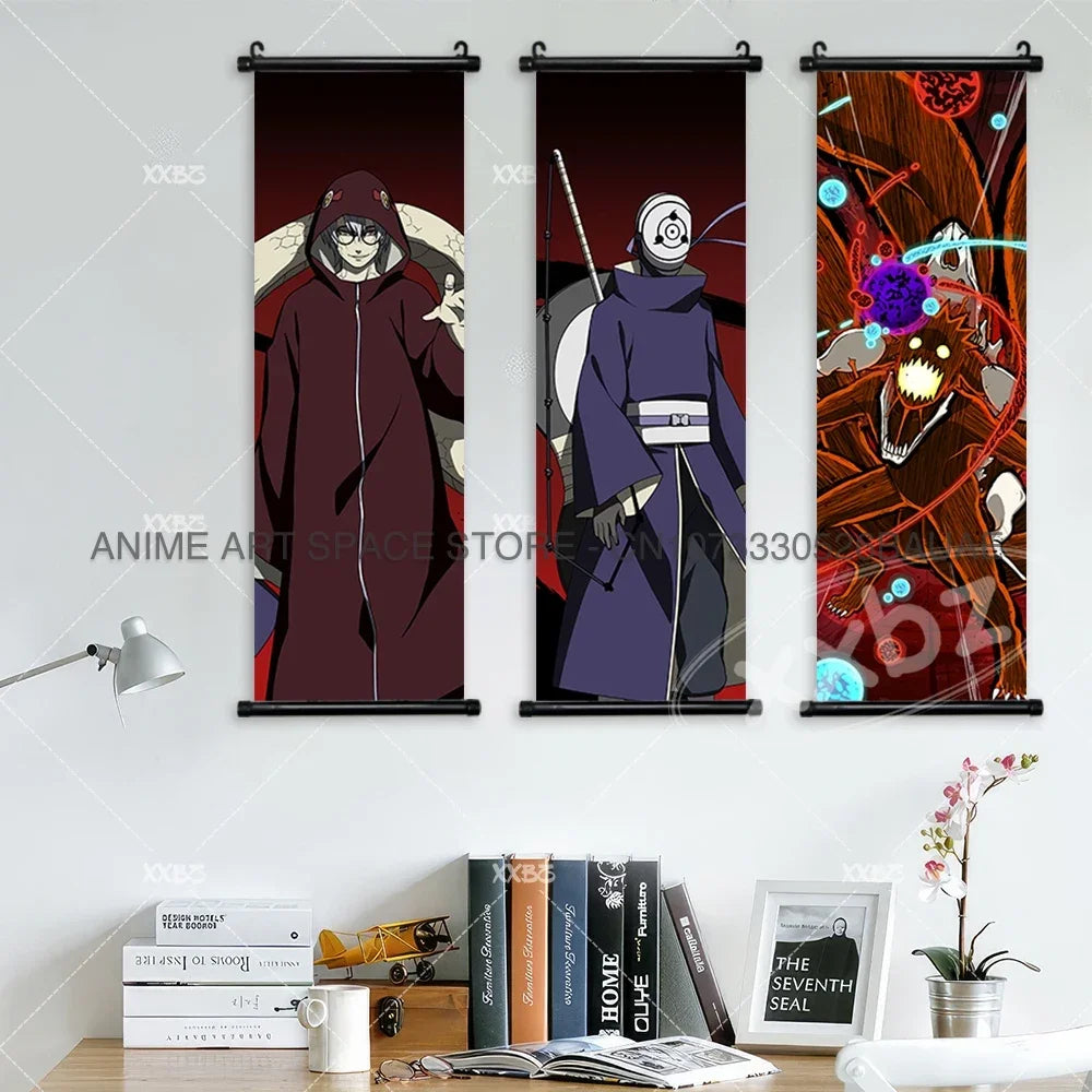 Naruto Characters Wall Scroll Decoration