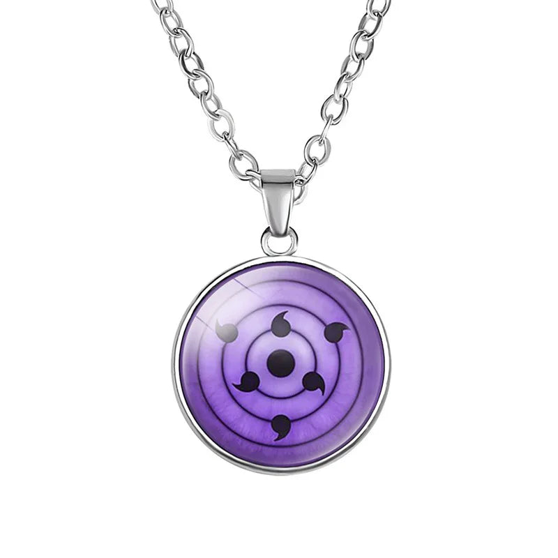 Anime Sharingan Eye Necklace – Uchiha Kakashi Mangekyou Pendant & Goth Choker 4