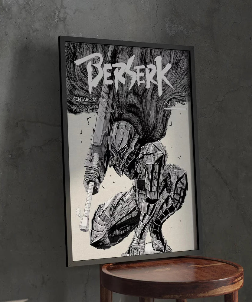 1PC Unframed Manga Posters Canvas Painting Retro Guts Griffith Anime Minimalist Wall Art Prints Home Bedroom Living Room Decor