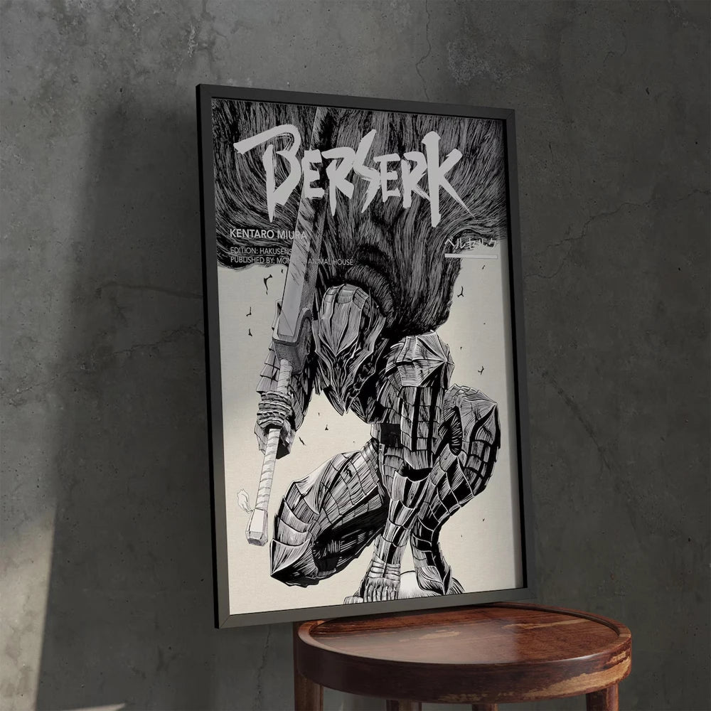 1PC Unframed Manga Posters Canvas Painting Retro Guts Griffith Anime Minimalist Wall Art Prints Home Bedroom Living Room Decor