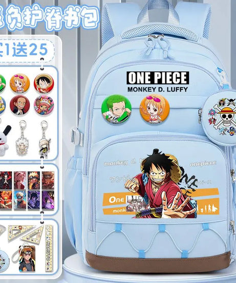 One Piece Luffy Backpack – Large Canvas School & Travel Bag