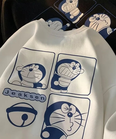 Minimalist Doraemon T-Shirt – Oversized Japanese Style Tee (M–8XL)
