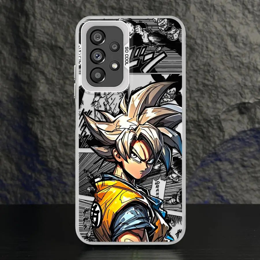 Shell Case for Samsung Galaxy A35 A26 A36 A53 A71 A72 A51 A56 A73 A55 A54 A52 Dragon Ball Son Goku Cool