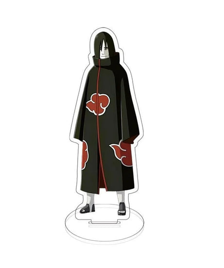 Anime Naruto Akatsuki Uchiha Itachi Stand Model Plate Acrylic Display Desk Decor Figure  Decoration Keychain Friends Gift