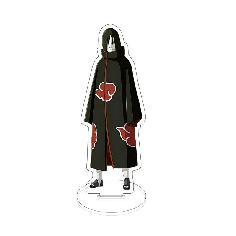 Anime Naruto Akatsuki Uchiha Itachi Stand Model Plate Acrylic Display Desk Decor Figure  Decoration Keychain Friends Gift