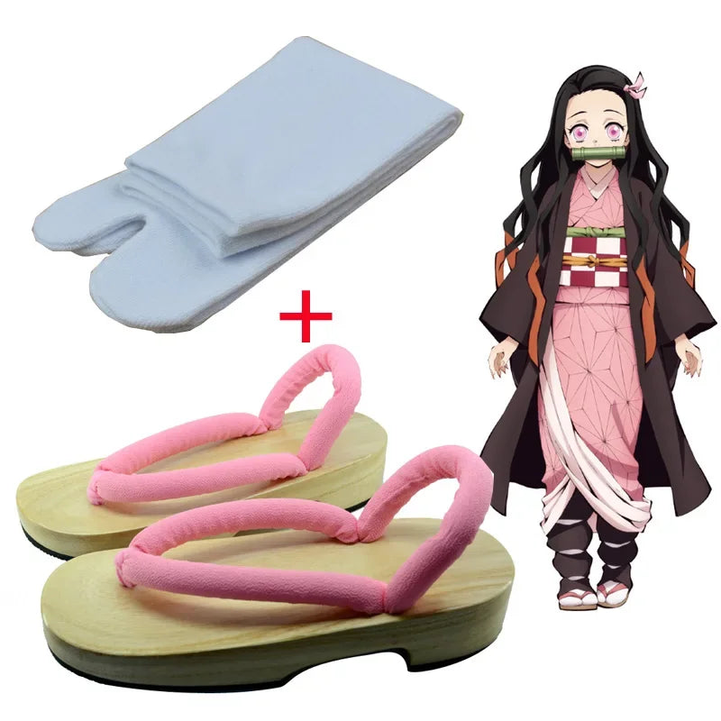 Anime Demon Slayer Nezuko Kamado Cosplay Costume – Uniform, Wig & Accessories Set 6