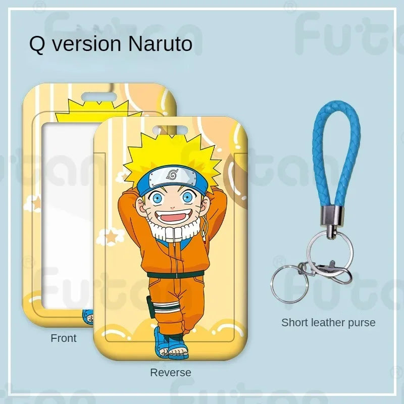 Naruto Kakashi Card Holder Men and Women ID Card Holder Purse Credit CardHolder Business Card Set KeyChain Passport Holder