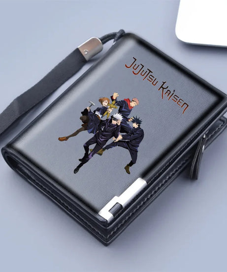 Jujutsu Kaisen Wallet Anime Coin Purse Men Credit Card Holder Boy Student Fashion Short Trifold Money Key Storage Pouch