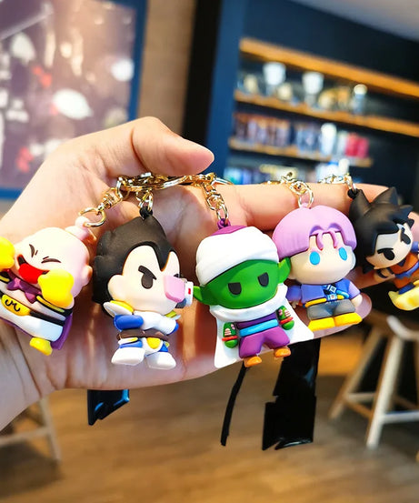 Dragon Ball Sun Wukong Keychain 3D Doll Pendant Handmade Backpack Accessories Creative Keychain Shoulder Bag Decoration Supplies