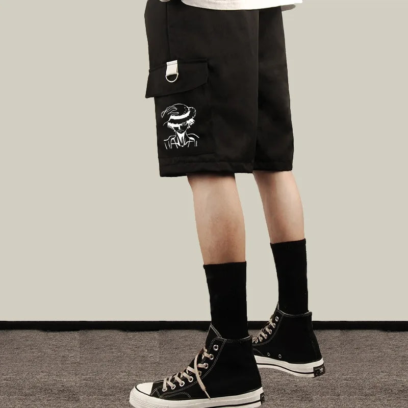 ONE PIECE Chopper White Beard Tooling Shorts Sweatpants Anime Two-dimensional Trend Five-point Casual Pants for Men and Women