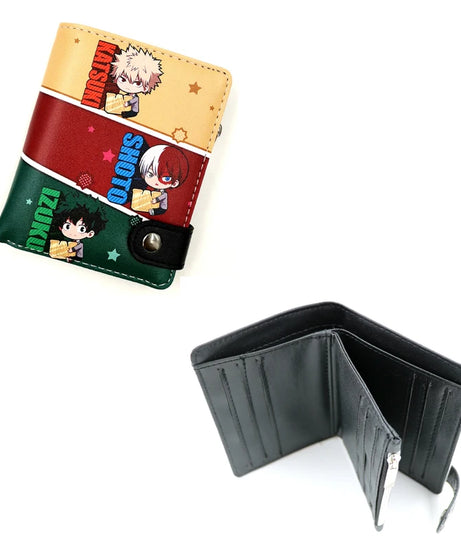 Anime My Hero Academia Todoroki Shoto Men's Wallets Midoriya Izuku Card Holders Purse