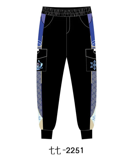 New Genshin Impact Cyno Xiao Zhongli Hu Tao Wanderer Kaedehara Kazuha Cosplay Costume Jogger Trouser Sport Gym Pants Tracksuit