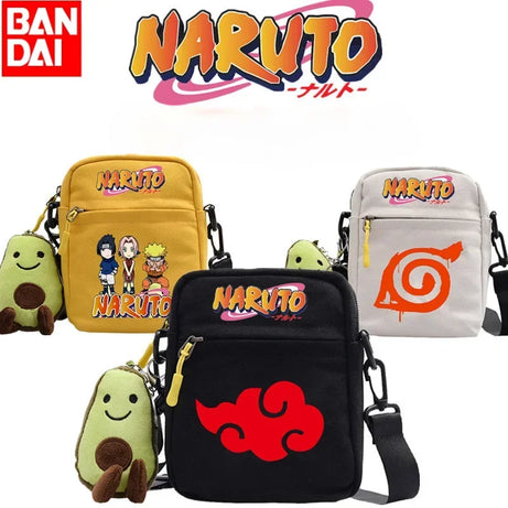 Bandai Anime Naruto Single Diagonal Cross Shoulder Canvas Backpack