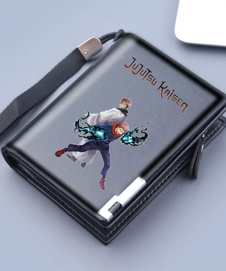 Jujutsu Kaisen Wallet Anime Coin Purse Men Credit Card Holder Boy Student Fashion Short Trifold Money Key Storage Pouch